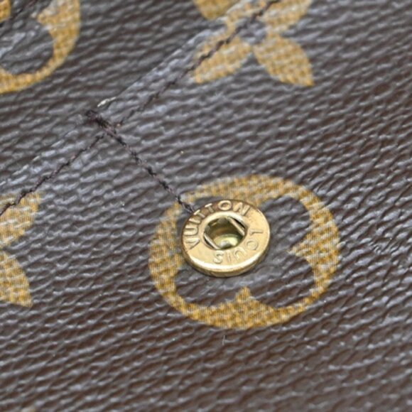 LOUIS VUITTON Porte Monnaie Credit Bifold Wallet Monogram Leather M61725 65EF219 - Picture 8 of 16